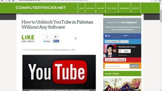 How to Open Youtube in Pakistan without Any Software
