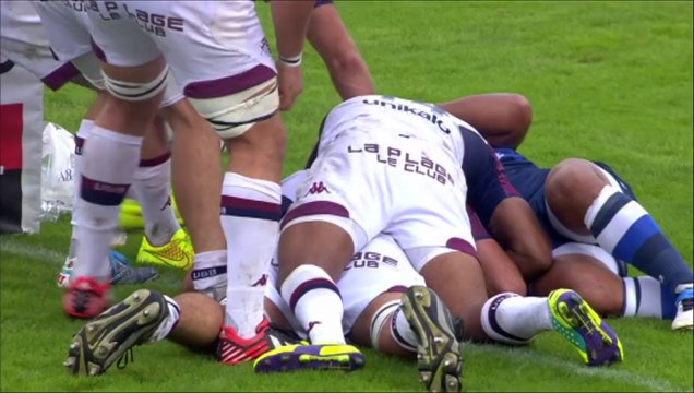 TOP14 - Bordeaux-Castres: Essai Adam Jaulhac (BOR) - J9 - Saison 2014/2015