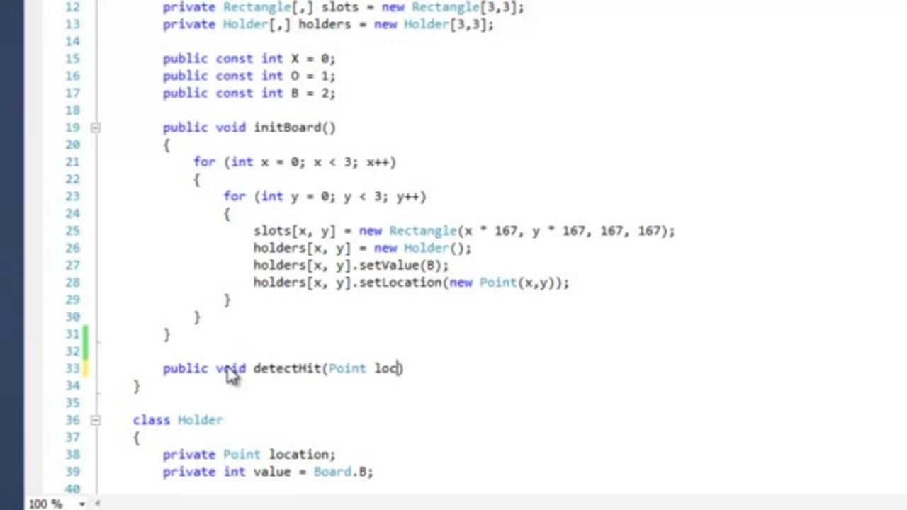 C# Tic-Tac-Toe Tutorial 5 - Adding Click Functionality