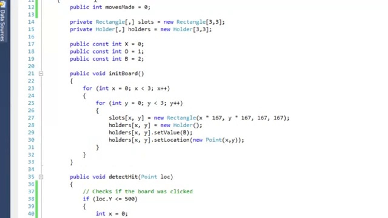 C# Tic-Tac-Toe Tutorial 6 - Adding X and O Part 1