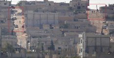 Kobani'deki Sokak Çatışmaları Türkiye'den Görüldü