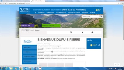 Espace citoyen de la Ville de Saint-Jean-de-Maurienne - Tutoriel