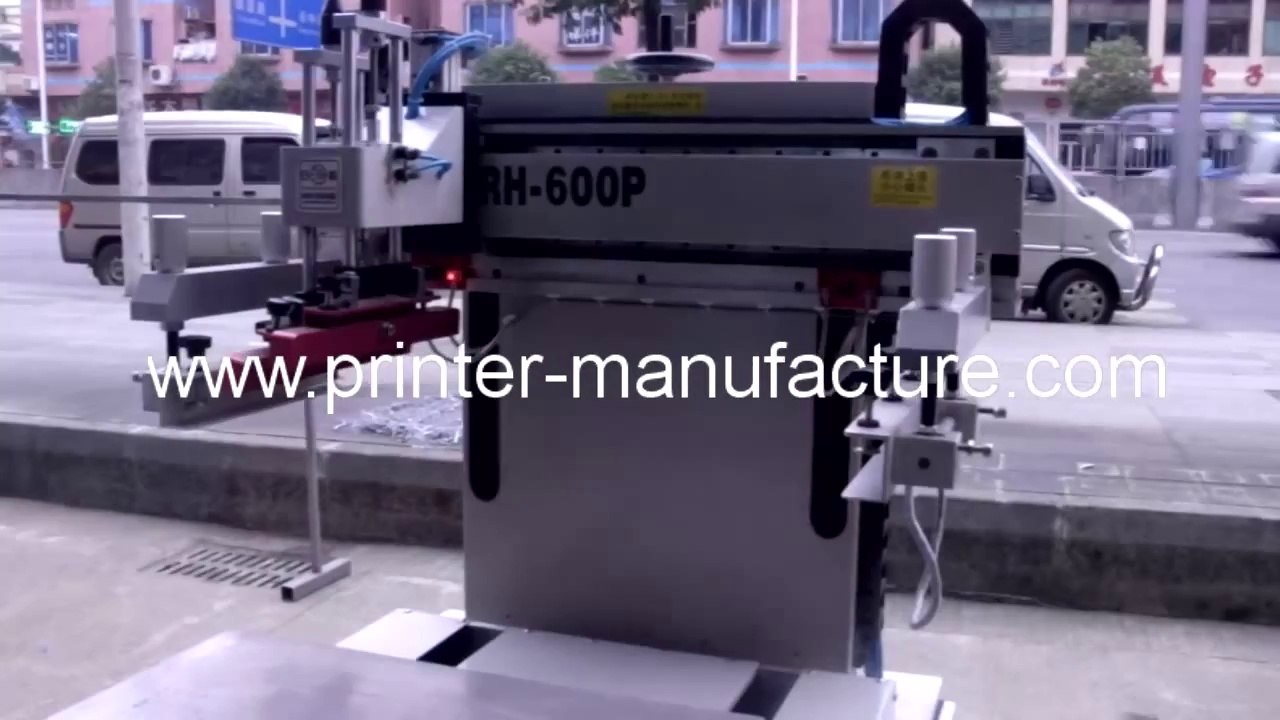Flat Screen Printer with Sliding Vacuum Table Flatbed Screen Printer