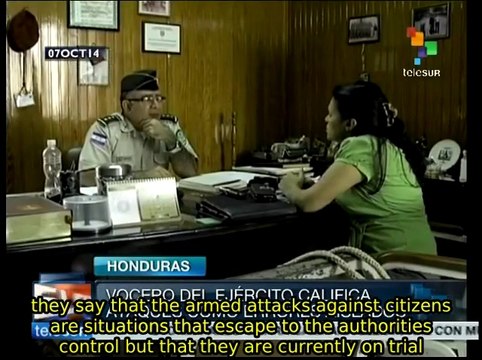 Hondurans protests military presence in streets