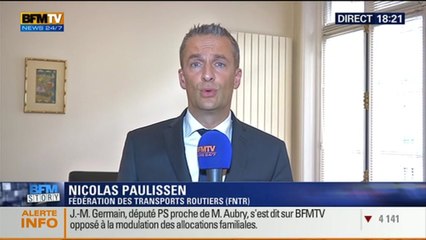 BFM Story: Suspension de l'écotaxe: est-ce une victoire pour les routiers ? - 09/10