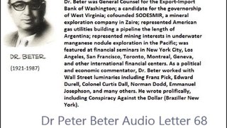 Dr Peter Beter Audio Letter 68 - September 30, 1981 - The Reagan-Begin Axis and Expanding World Crises; Deliberate Delays in the Space Shuttle Launch; The Reagan Budget and Corrupt Economic Plans