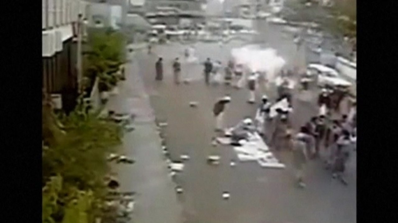 Moment of Sanaa suicide blast caught on camera