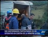 14 detenidos durante operativo en minas ilegales de Azuay