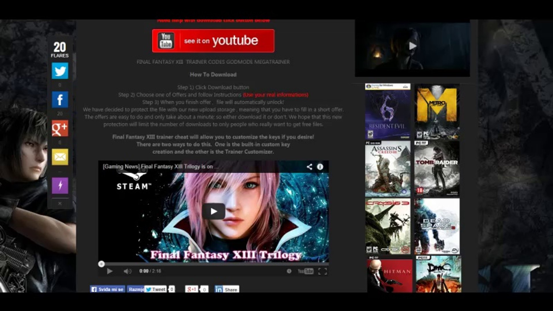 uitroepen bladerdeeg oase Final Fantasy XIII cheats list, Unlimited HP, Max Attack Gauge, Easy Kills.  2014!!! - video Dailymotion