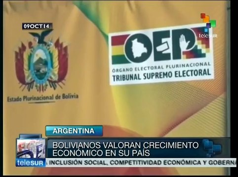 Bolivianos reconocen logros del presidente Evo Morales