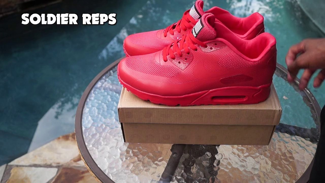 All Red Air Max 90 "Independence Day Pack" | Unboxbuy