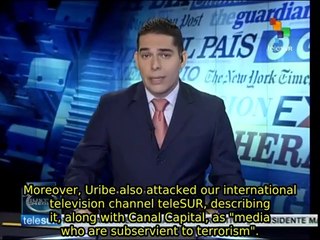 Uribe repeats unfounded accusations against Canal Capital and teleSUR