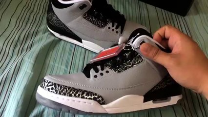 2014 Air Jordan 3 Retro Wolf Grey Black White unboxing review