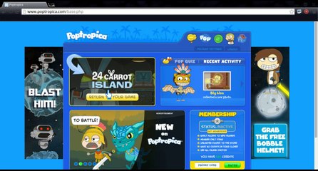 Poptropica-24 carrot island walkthrough part 1