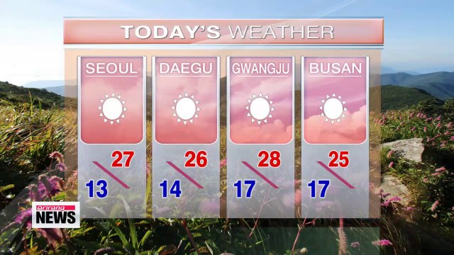 Warm tempertaures under clear skies