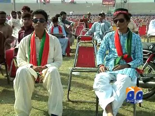 Multan PTI Rally Preparation-10 Oct 2014