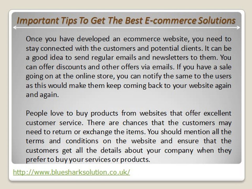 Important tips to get the best ecommerce solutions