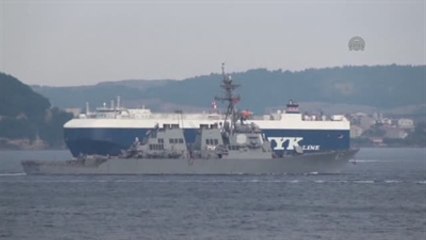 ABD Savaş Gemisi Çanakkale Boğazı'ndan Geçti