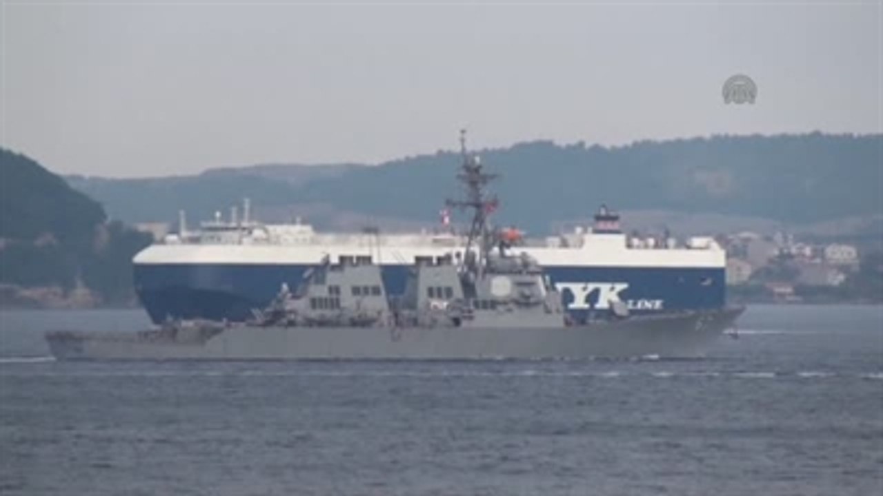 ABD Savaş Gemisi Çanakkale Boğazı'ndan Geçti
