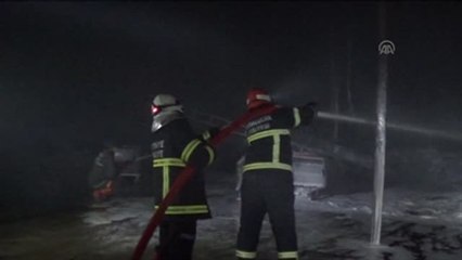 Fethiye'de Geri Dönüşüm Fabrikasında Yangın