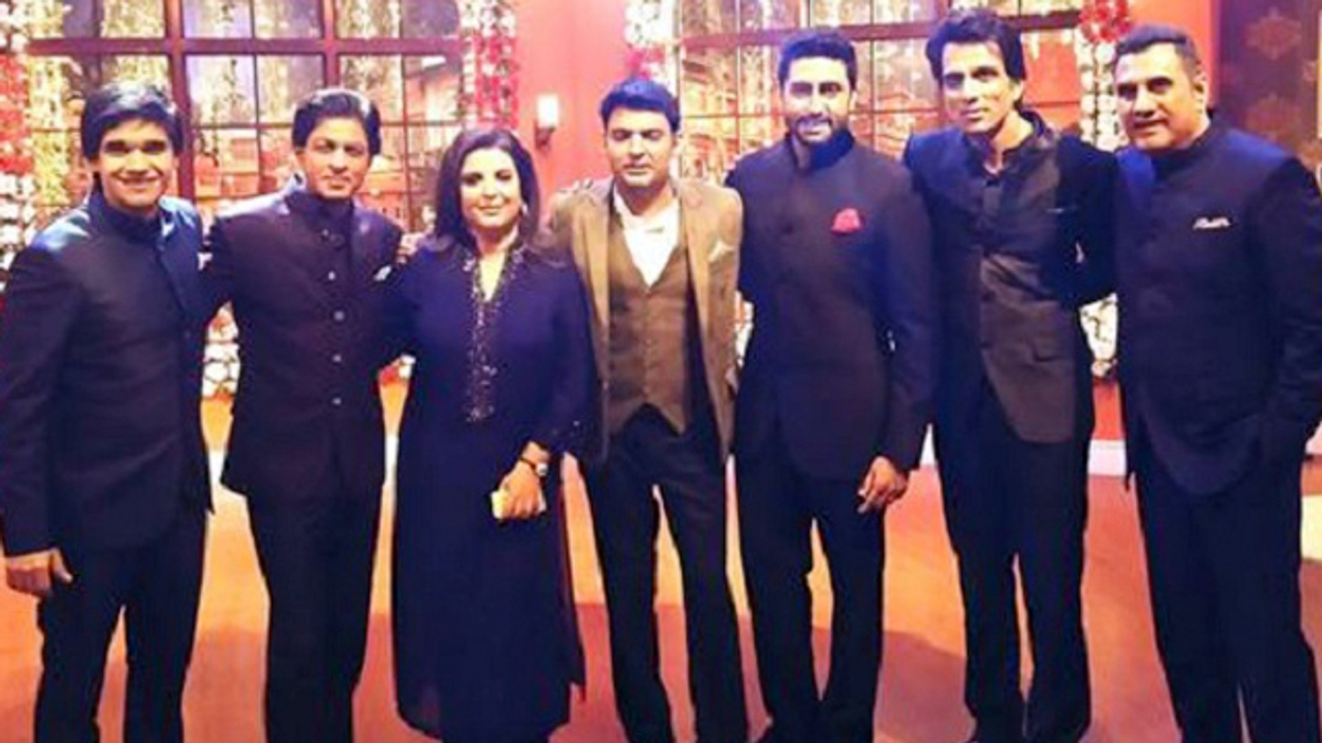 Comedy Nights With Kapil Shah Rukh Promotes Happy New Year On The Show