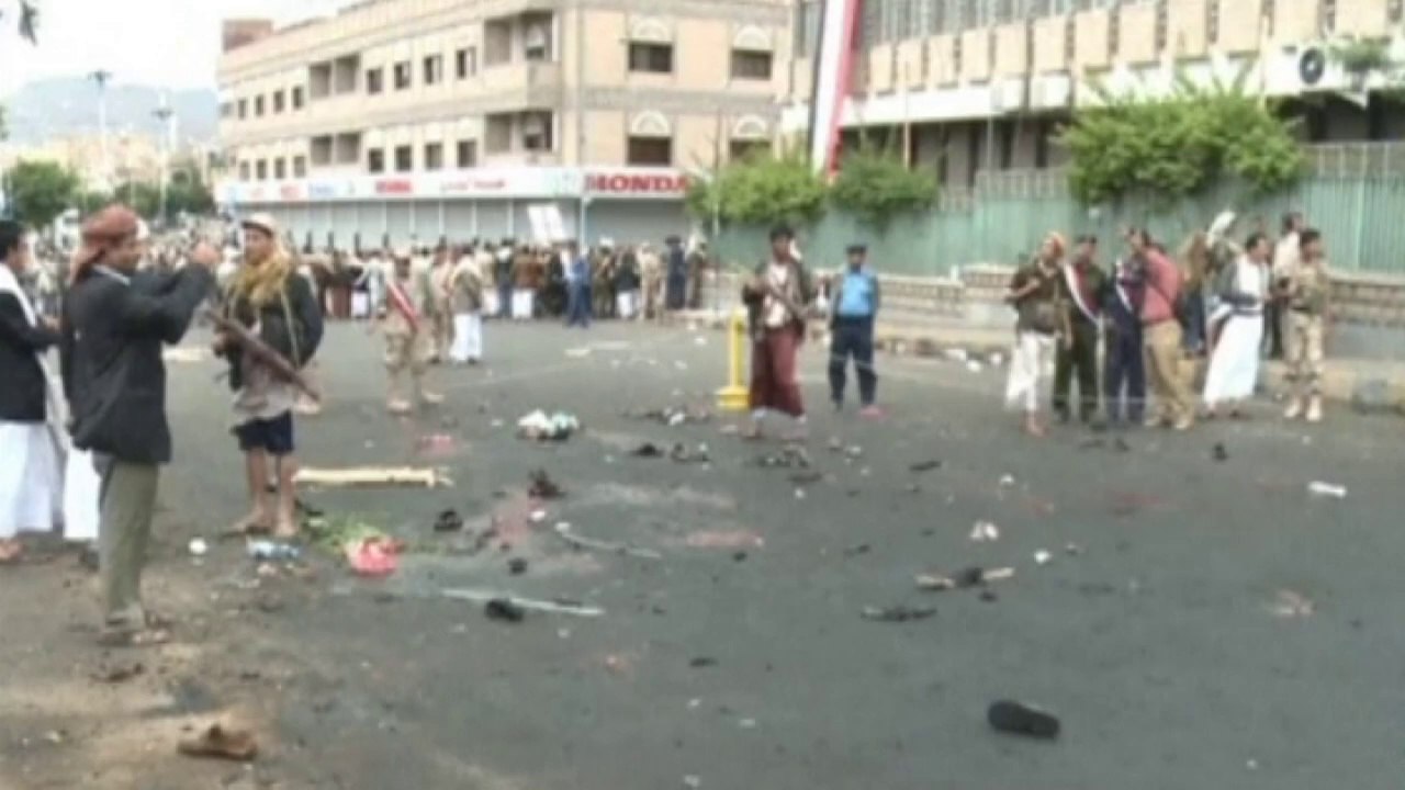 Suicide bomb attack in Yemen is captured on CCTV