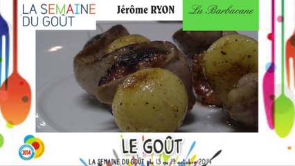 Dans le cadre de la semaine du goût, le chef étoilé de la Barbacane, Jérôme Ryon vous propose une recette de saison, simple et savoureuse à reproduire chez vous