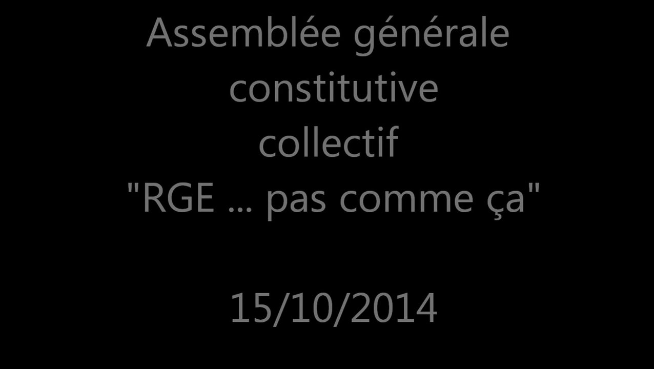 Collectif "RGE ... pas comme ça"