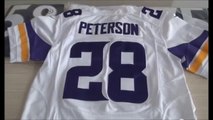 2014 NFL Draft jerseys Vikings #28 Adrian Peterson White unboxing review