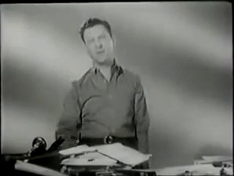 VINTAGE 1950's LIPTON INSTANT TEA COMMERCIAL ~ CHARACTER ACTOR EDDIE BRACKEN