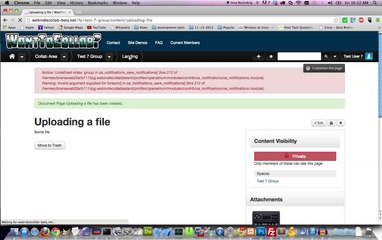 WantToCollab? Demo - Collab Area's Subspace/Subgroup Documents tutorial
