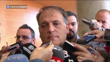 Tebas: "Si Cataluña se independiza, Barça y Espanyol no jugarán la Liga"