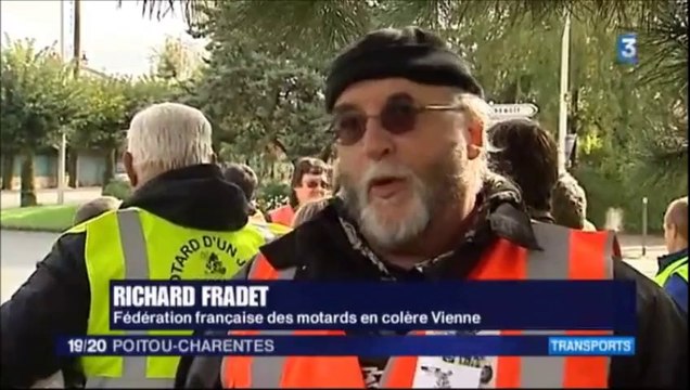 FFMC86 - France 3 Poitou Charentes - Motard d'un jour - 09 octobre 2014