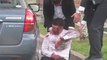 So violent and drunk wedding best man finishes under a car, covered with blood!