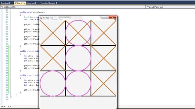 C# Tic-Tac-Toe Tutorial 8 - Adding X and O Part 3
