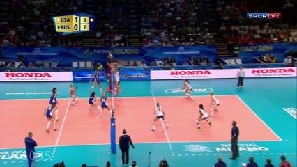 USA 3X1 RUSSIA SET 2A - ROUND 3 - MILANO - VOLLEYBALL WOMEN'S WORLD CHAMPIONSHIP ITALY 2014