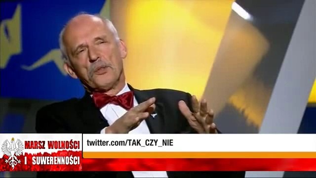 Janusz Korwin-Mikke vs Paweł Zalewski - Marsz Wolności i Suwerenności (10.10.2014)