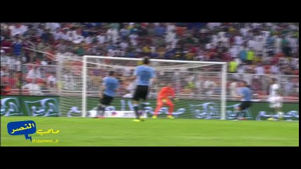 عودة الأسطوره| حسين عبدالغني | وابرز ماقدمه | في لقاء السعوديه الارجواي