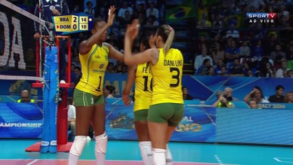 BRASIL 3X0 DOMINICAN REPUBLIC SET 3 - ROUND 3 - MILANO - VOLLEYBALL WOMEN'S WORLD CHAMPIONSHIP ITALY 2014