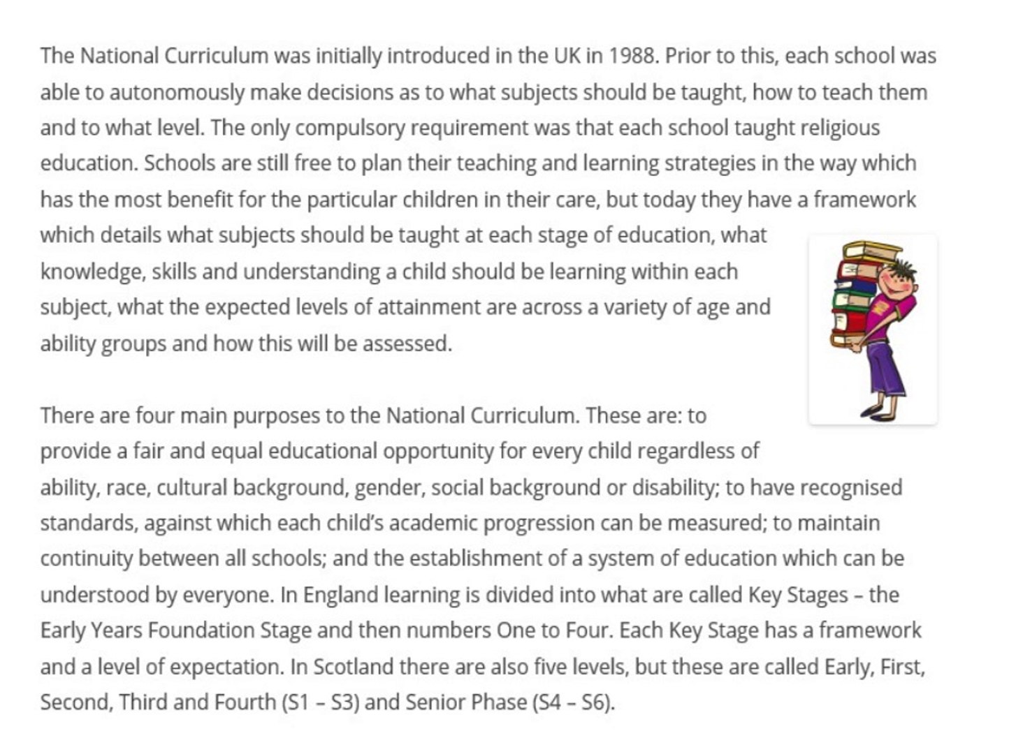 National Curriculum explained