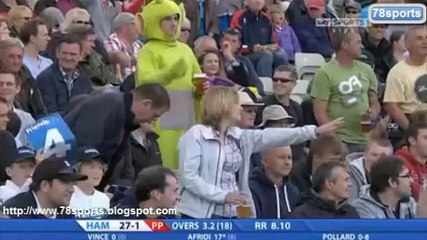 shahid afridi batting 80 off 42 hampshire vs somerset semi final 27th aug 2011