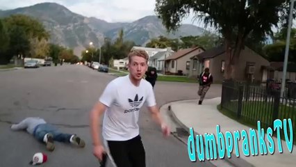 SHOOTING AT PEOPLE IN THE HOOD PRANK