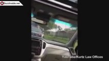 Un policier casse la vitre d'une voiture et donne un coup de tazer à son occupant