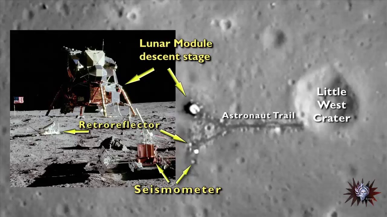 Aquí están los restos del Apollo 11