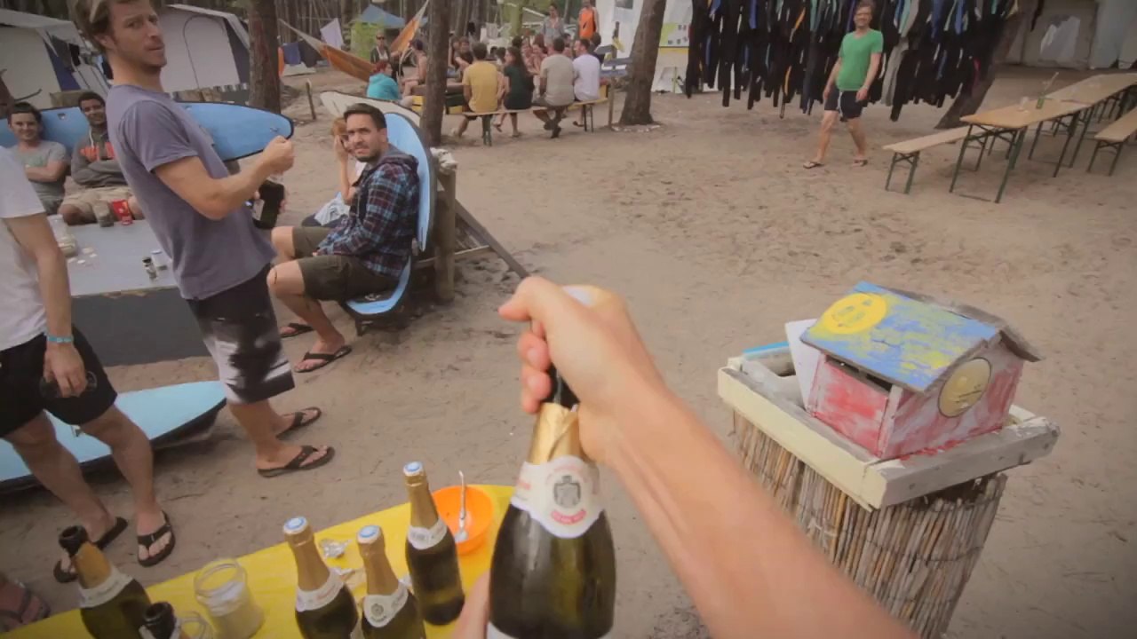 First Surf +24 Surfcamp St Girons Plage Frankreich 2014