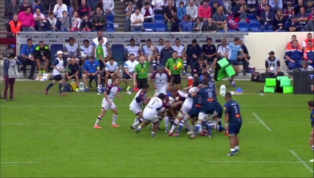 TOP14 - Bordeaux-Castres: Essai 1 Yann Lesgourgues (BOR) - J9 - Saison 2014/2015
