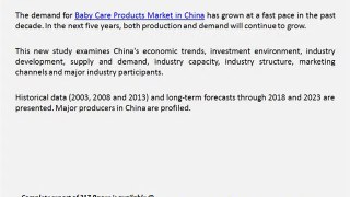 Baby Care Products Sector Growth and Developments Forecast 2023