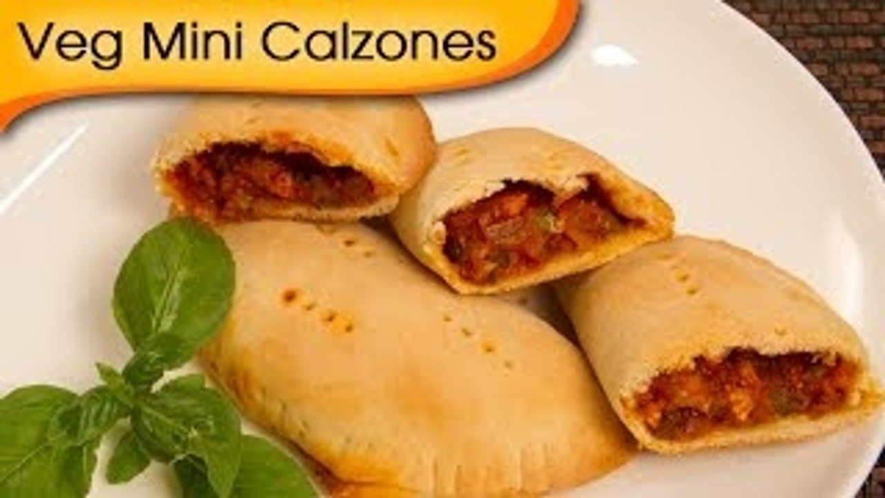 Veg Mini Calzones - Easy To Make Italian Filled Oven Bread Recipe By Ruchi Bharani