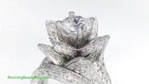 jewelry video Unique Engagement Ring-The Blooming Beauty Flower Ring Set 12