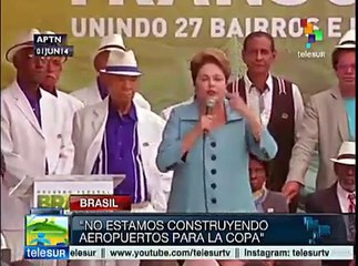 Inaugura pdta. Rousseff aeropuerto y ruta terrestre para el mundial